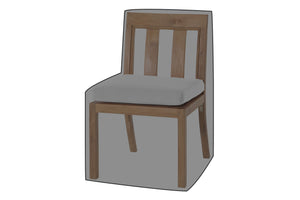 Chatsworth Teak Outdoor Dining Armless Chair WeatherMAX Outdoor Weather Cover