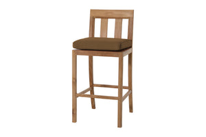 Set of 2 Chatsworth Outdoor Teak Armless Barstool. Sunbrella Cushion.