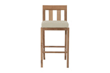 Set of 2 Chatsworth Outdoor Teak Armless Barstool. Sunbrella Cushion.