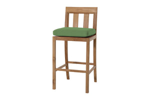 Set of 2 Chatsworth Outdoor Teak Armless Barstool. Sunbrella Cushion.