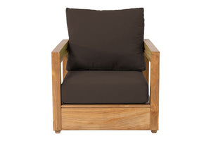 5 pc Chatsworth Teak Deep Seating Deluxe Sofa with 24"x42" Coffee Table. Sunbrella Cushion