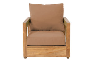 5 pc Chatsworth Teak Deep Seating Deluxe Sofa with 24"x42" Coffee Table. Sunbrella Cushion