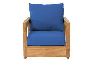 7 pc Chatsworth Loveseat Teak Deep Seating with Coffee Table. Sunbrella Cushion