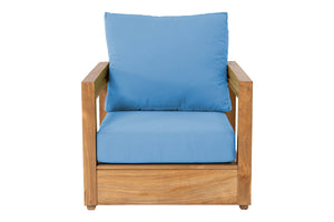 5 pc Chatsworth Teak Club Chair Chat Group. Sunbrella Cushion.