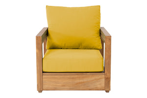 5 pc Chatsworth Teak Club Chair Chat Group. Sunbrella Cushion.