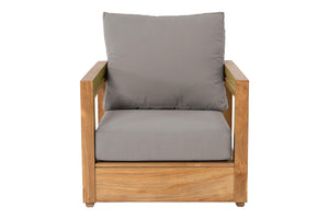 7 pc Chatsworth Loveseat Teak Deep Seating with Coffee Table. Sunbrella Cushion