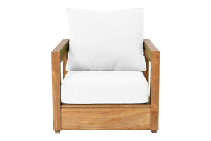 5 pc Chatsworth Teak Deep Seating Deluxe Sofa with 24"x42" Coffee Table. Sunbrella Cushion
