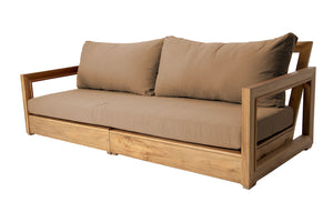 Chatsworth Teak Outdoor Deluxe Sofa. Sunbrella Cushion