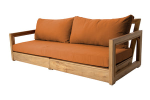 Chatsworth Teak Outdoor Deluxe Sofa. Sunbrella Cushion