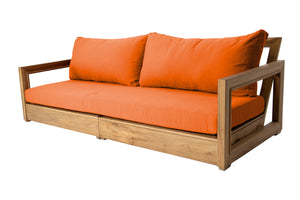 Chatsworth Teak Outdoor Deluxe Sofa. Sunbrella Cushion