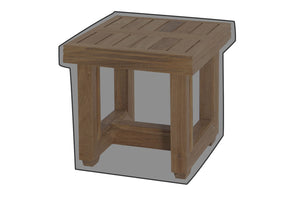 Chatsworth 16"x16" Teak Outdoor End Table WeatherMAX Outdoor Weather Cover