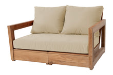 Chatsworth Teak Outdoor Loveseat. Sunbrella Cushion