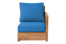 Chatsworth Teak Outdoor Right Arm Chair. Sunbrella Cushion