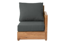 Chatsworth Teak Outdoor Right Arm Chair. Sunbrella Cushion