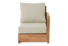 Chatsworth Teak Outdoor Right Arm Chair. Sunbrella Cushion