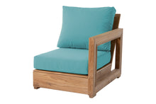 Chatsworth Teak Outdoor Right Arm Chair. Sunbrella Cushion