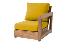 Chatsworth Teak Outdoor Right Arm Chair. Sunbrella Cushion