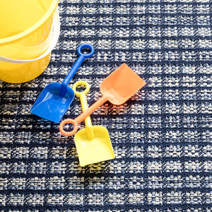 Annie Selke Coco Blue Rectangular Handwoven Indoor/Outdoor Rug