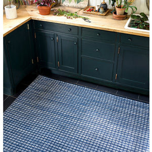 Annie Selke Coco Blue Rectangular Handwoven Indoor/Outdoor Rug