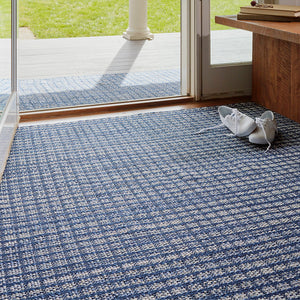 Annie Selke Coco Blue Rectangular Handwoven Indoor/Outdoor Rug