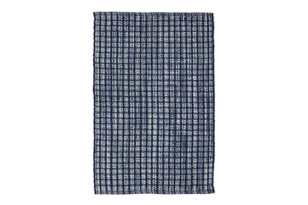 Annie Selke Coco Blue Rectangular Handwoven Indoor/Outdoor Rug