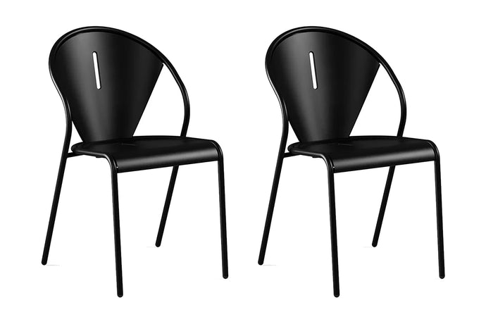 EMU Code Stackable Steel Dining Side Chair Set