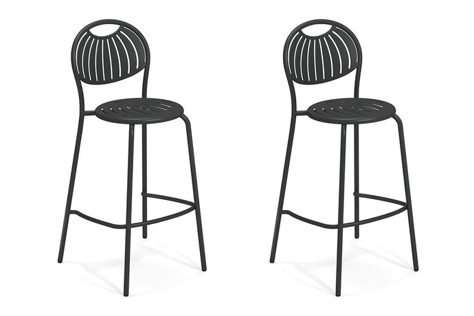 Set of 2 EMU Coupole Stackable Steel Barstool