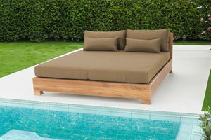 Huntington Teak Outdoor Daybed. Sunbrella Cushion.