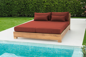 Huntington Teak Outdoor Daybed. Sunbrella Cushion.