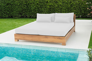 Huntington Teak Outdoor Daybed. Sunbrella Cushion.