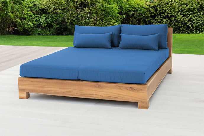 Pacific Teak Outdoor Daybed. Sunbrella Cushion.