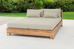 Pacific Teak Outdoor Daybed. Sunbrella Cushion.