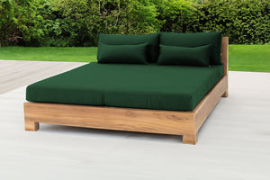 Pacific Teak Outdoor Daybed. Sunbrella Cushion.