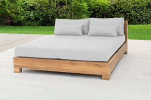 Pacific Teak Outdoor Daybed. Sunbrella Cushion.