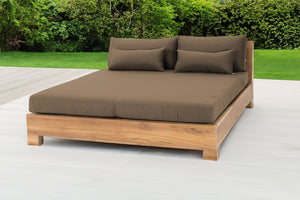 Pacific Teak Outdoor Daybed. Sunbrella Cushion.