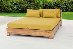 Pacific Teak Outdoor Daybed. Sunbrella Cushion.