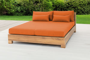 Pacific Teak Outdoor Daybed. Sunbrella Cushion.