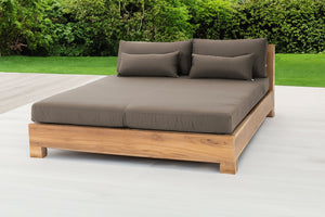 Pacific Teak Outdoor Daybed. Sunbrella Cushion.