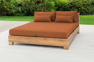 Pacific Teak Outdoor Daybed. Sunbrella Cushion.