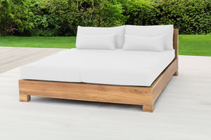 Pacific Teak Outdoor Daybed. Sunbrella Cushion.