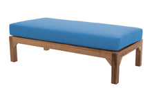 Monterey Outdoor Deluxe Teak Ottoman. Sunbrella Cushion.