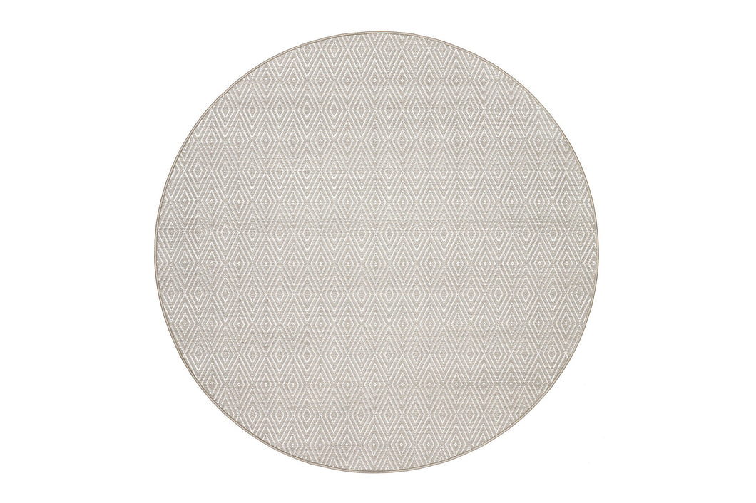 Annie Selke Diamond Round Handwoven Indoor/Outdoor Rug