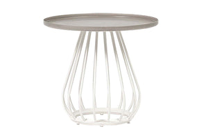 Ratana Diva 24" Round Aluminum Outdoor End Table