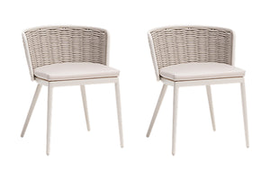 Set of 2 Ratana Diva Aluminum Outdoor Dining Side Chair