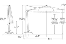 Treasure Garden Crank Tilt 11.5' Octagonal Aluminum Cantilever Umbrella