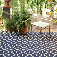 Annie Selke Elizabeth Navy Handwoven Indoor/Outdoor Rug