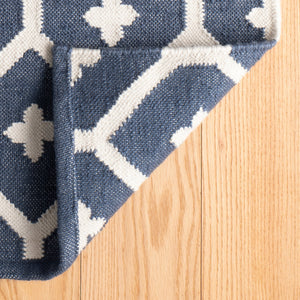 Annie Selke Elizabeth Navy Handwoven Indoor/Outdoor Rug