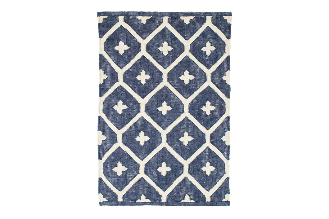 Annie Selke Elizabeth Navy Handwoven Indoor/Outdoor Rug