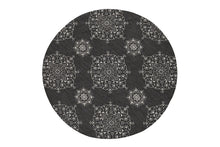 KAS Harbor Charcoal Courtyard Round Indoor/Outdoor Rug