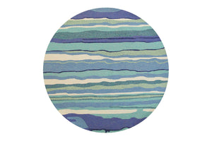 KAS Harbor Ocean Lagoon Round Indoor/Outdoor Rug